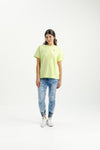 Chris Tee - Lime with Black X Print