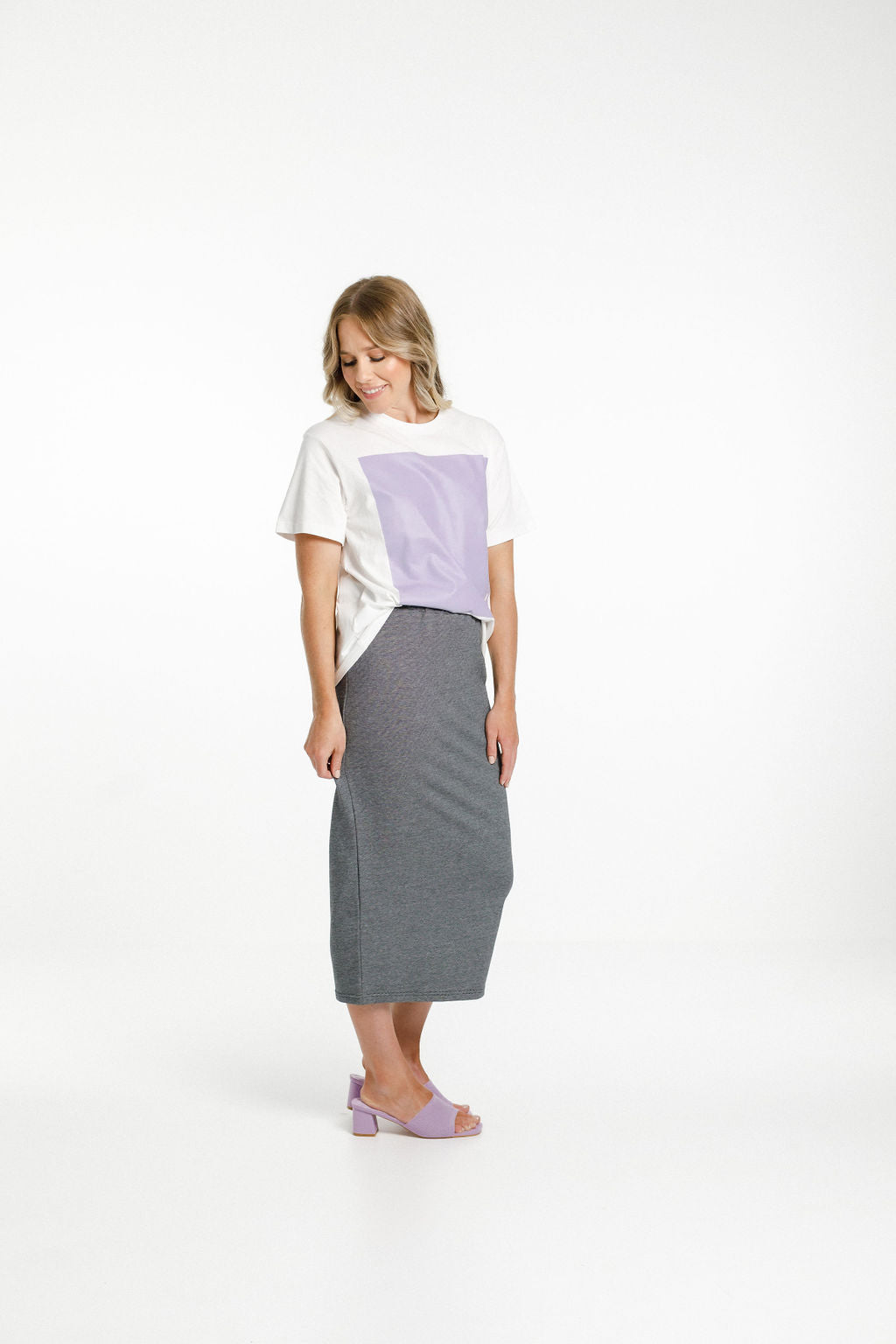 Violet Midi Skirt - Stripe