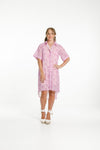 Maddison Shift Dress - Pink Bloom Print