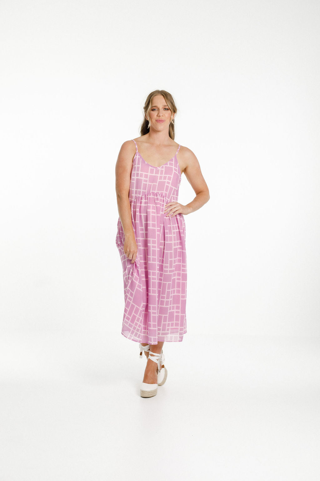 Adaline Dress - Sale - Pink Bloom Print