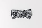 Twisted Headband - Sale - Black & White Shell Print