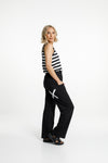 Avenue Pants - Winter Weight - Black with White X