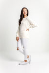 Knitted Grace Crew - Sale - Lace Cream