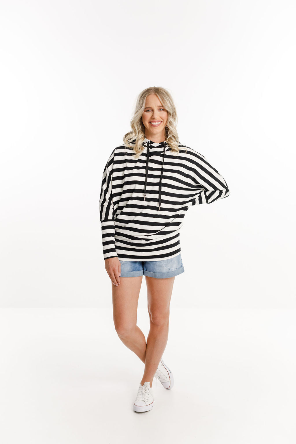 Ellen Tee - Sale - Black & White Stripes