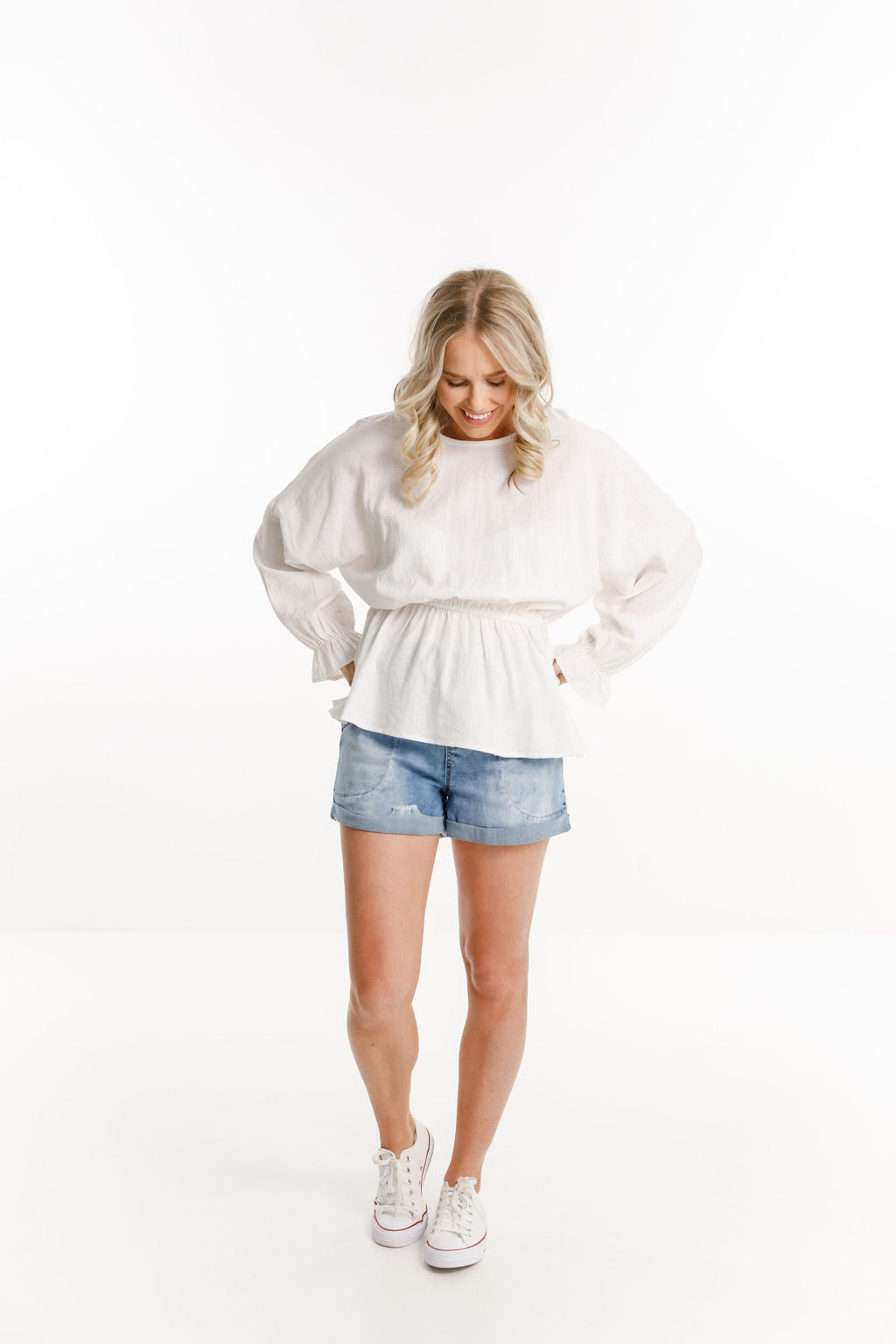 Abby Shirt - Sale - White Linen