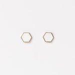 Studs - Hexagon - White